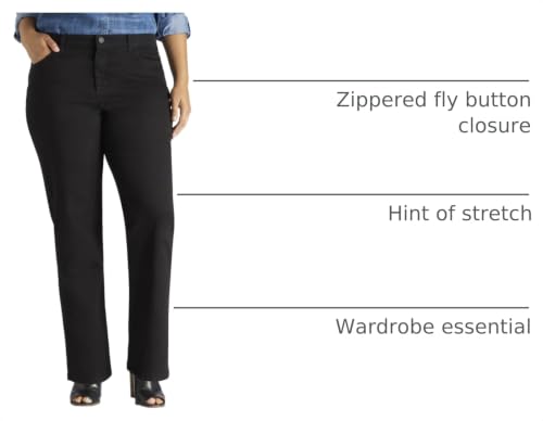 Image of Lee Womens Plus Size Instantly Slims Classic Relaxed Fit Monroe Straight Leg Jean