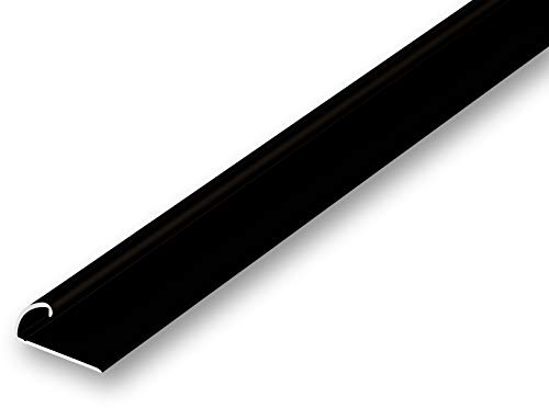 Preisvergleich Produktbild (6,91 / m) Teppich-Kantenschutz Profil Einklemmprofil / Abschlussprofil / Klemmprofil / selbstklebend (1180 mm (selbstklebend), schwarz)
