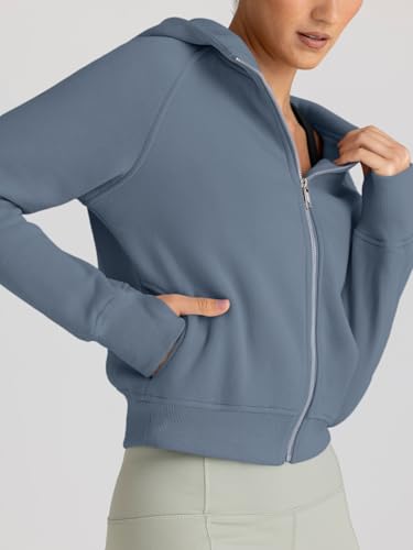 Image of Trendy Queen Womens Zip Up Hoodies Cropped Jackets Fall Clothes 2026