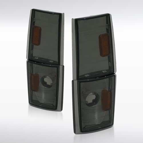 AUTOZENSATION Compatible with 1988-1993 Chevy/GMC C/K 1500/2500/3500 Blazer Silverado Suburban Sierra Yukon, Chrome Smoke Corner Lights