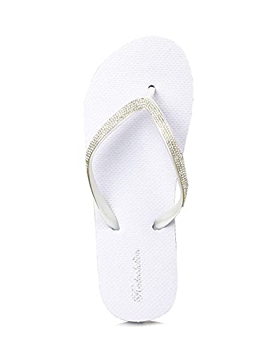 Image of REDVOLUTION Women's Rhinestone Sandals Soft Platform Footbed Midsole Fashion Flip Flop