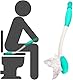 WC-Hilfsmittel Abwischen Helfer Toilettenhilfe Abwischen Gesäßes Toilettenhilfsmittel Lange Reichweite Abwischhilfe Toilettenhygiene Toilettenpapierhilfen Selbstabwischer Wischhilfe Senioren (Blau)