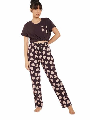 Image of Max Women's Printed Round Neck Half Sleeve Cotton Pyjama Set
