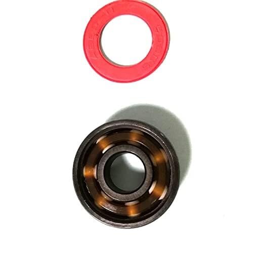 Rodamientos, 10 Uds 608RS bola de cerámica rodamiento rueda patín en línea ABEC 11 monopatín antioxidante 608 RS eje 8x22x7mm,Durabilidad mejorada(2)