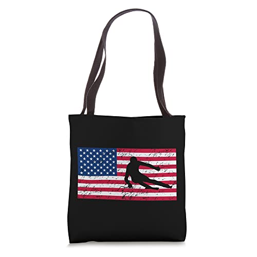 America American Ski Racer Tote Bag