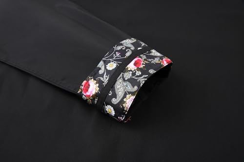 Alex Vando Men’s Cotton Stretch Dress Shirt Regular Fit Fashion Paisley Contrast Button Down Shirts - Image 6