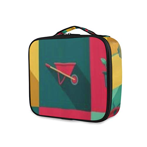 Preisvergleich Produktbild SUGARHE Gartenarbeit liefert die Flache Design Ikone, die mit Seitenschatten eingestellt WirdKosmetik Reise Kulturbeutel Täschchen mit Reißverschluss