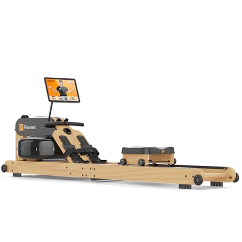 Flexnest Flexrower Smart Imported Wood Bluetooth-Enabled Rower Ro...