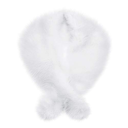 Futrzane Classic Shawl - Faux Fur Stoles Wraps for Women - Large Fake Fur Scarf