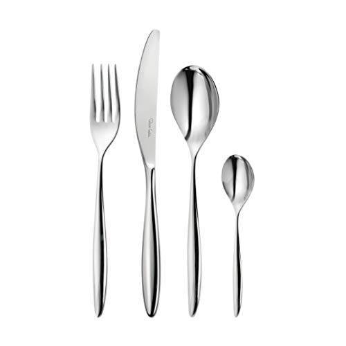 Robert Welch Hidcote Bright, 24 Piece Cutlery Set for 6 People. Made from Stainless Steel. Dishwasher Safe.