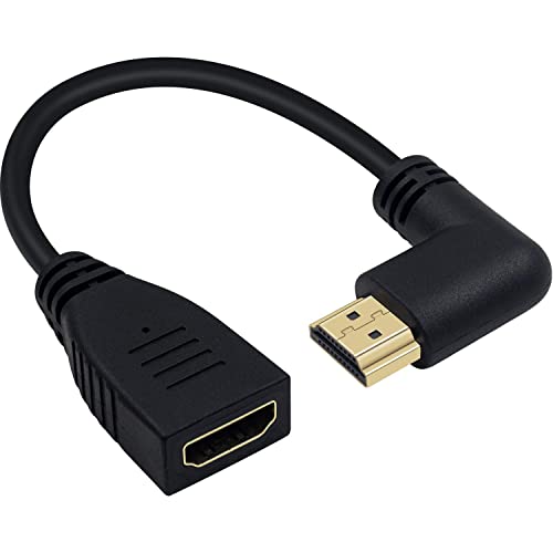 Poyiccot 8K 90�x HDMI�����P�[�u�� 15cm�A48Gbps L���^HDMI 2.1�P�[�u���A90�x�E����L��HDMI�����I�X-���X�P�[�u�� �A�Ή�8K@60Hz�r�f�I��3D HDR�t�� TV/Fire TV Stick/Xbox /PS4