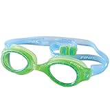 FINIS H2 Perfromance Swim Goggles - Ages 3-6 - UV Protection - Anti-Fog Lenses - Leak-Proof - Soft Silicone - Green/Clear