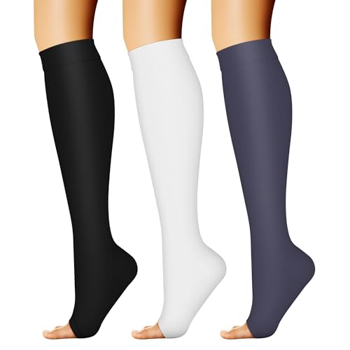 Image of Copper Compression Socks (3 Pairs), 15-20 mmhg is BEST Athletic & Medical for Men & Women, Running, Flight, Travel, Nurses - Boost Performance, Blood Circulation & Recovery