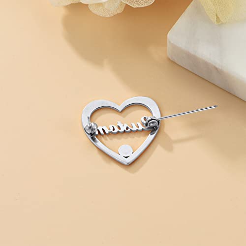 Custom4U Custom Brooch Pin Rhinestone Name Engraved Badge Pins For Women Backpacks Hats Hairdresser #TOP5