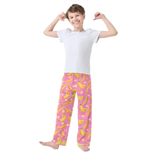 Boys' Pants Banana Fruit Slice Long Bottoms Jogger Pants Elastic Waist Trousers with Pockets S-XL2