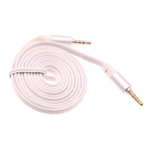 Cable Auxiliar Jack 3.5mm 6ft Blanco miniatura 1