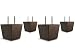 Set of 4 Universal Plastic Furniture Triangle Legs w/ Screws - Sofa/Couch/Chair