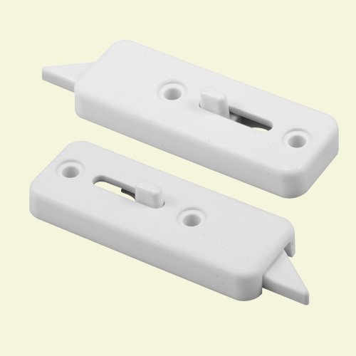 Slide-Co 173966-W Tilt Latches, Spring Loaded, White Plastic Construction, 1-3/8 Hole Centers, 1 Pair