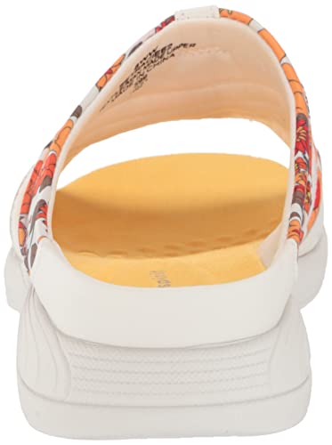 Easy Spirit Womens Flat Sandals, White Multi, 7 Wide Us #TOP2