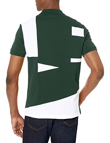 Lacoste Mens Short Sleeve All Over Print Branding Regular Fit Polo Shirt, Green/White, Small Us #TOP25