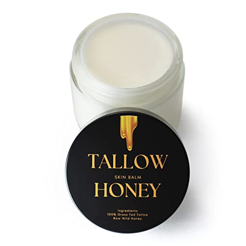 Handmade Tallow Honey Moisturizer | 100% Grass-Fed Tallow + Raw Wild Honey | Whole Body & Face Moisturizer | Whipped & Unscented Balm - 2 oz. - Thumbnail 5
