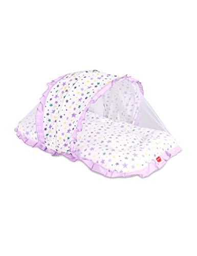 Image of VParents Joy Jumbo XL Purple Cotton Bedding Set & Mosquito Net