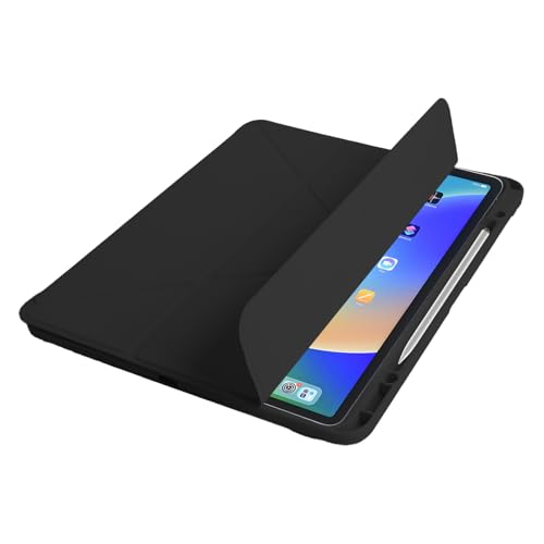 Image of Arctic Fox Smart Folio Case for iPad Pro 13 inch (2024) Cover Case (M4) with Pencil Holder, Trifold Multi Angle Stand,Auto Wake /Sleep, Durable Protection, PU+PC+TPU, Black