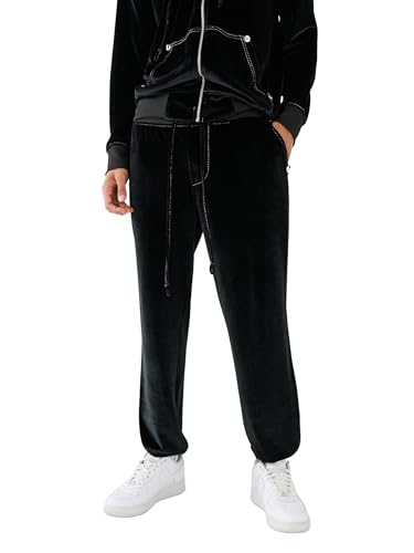 True Religion Men's Velour Big T Jogger