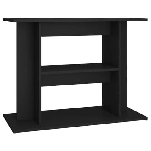 vidaXL Soporte para Acuario Madera de ingeniería Negro 80x35x60 cm