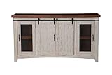 Martin Svensson Home Taos 70' TV Stand | Antique White & Aged Distressed Pine