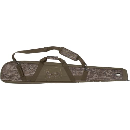 Banded Two-Way Floating Gun Case | Dual Shotgun Waterfowl Hunting Case w/Non-Absorbing Flotation Foam | 900D Weather-Resistant Fabric & Padded Shoulder Strap for Easy Transport, Mossy Oak Bottomland