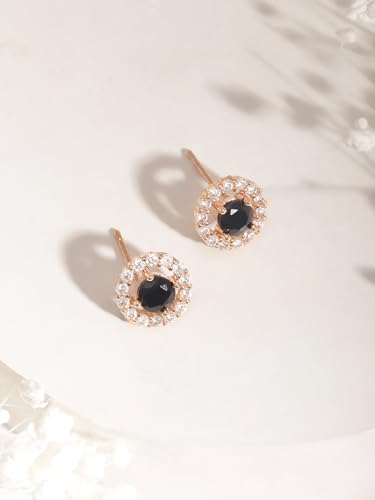 Image of Rubans Stud Earrings American Diamond Trendy Jewellery for Women & Girls