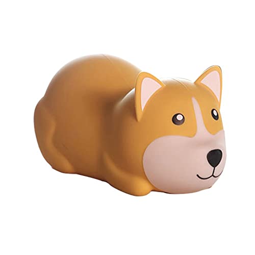 MSUIINT Corgi Night Light, Rechargeable Silicone Night Light with 3-Levels Dimmable Settings Kawaii Table Lamp and Glowing Companion, Portable USB Bedroom Light Christmas Gift for Home Decor