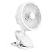 Wentylator stołowy USB z mocnym zaciskiem wiatrowym, lampka nocna do wózka dziecięcego, na stół biały