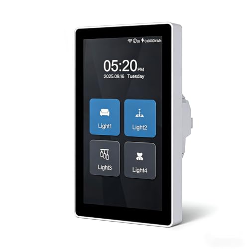 LANBON L10 Large LCD Smart Light Switch, Custom Display & Icons, 6-in-1 1/2/3/4 Gang & Curtain,...