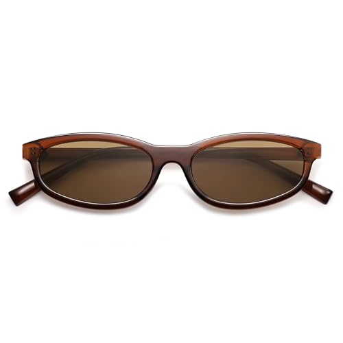 Retro Small Cat eye Sunglasses for Women Rectangle Oval Men Vintage 90s Narrow Skinny Glasses AP3732