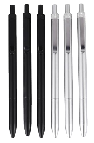 Amazon Brand - Umi 6pc 0.7mm Mechanical Pencil Set 3 White and 3 Black Body Pencils