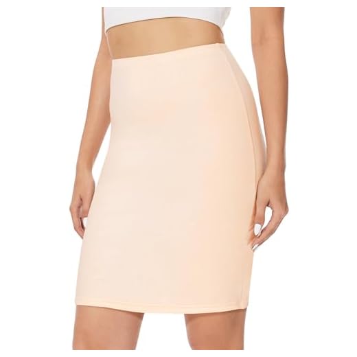 MELLIEX Enaguas para Mujer, 50cm Enagua hasta la Rodilla Algodón Ropa Interior Elástica Media Combinación para Vestidos, 2XL