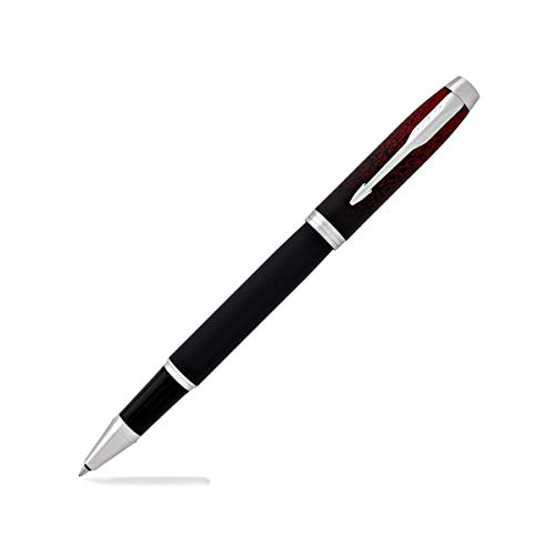 PARKER IM Rollerball Pen, Red Ignite with Fine Point Black Ink Refill