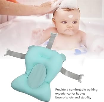 Richtots Premium Soft and Safe Baby Bath Cushion for Comfortable Bathing (Blue) - Image 3 thumbnail