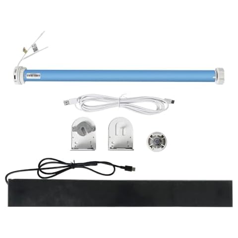 Matter Thread Smart Blinds Motor for 38mm Tube, Direct Connection with Home & Google Home & SmartThings | Automated Roller Shade Motor for Matter Smart Home (Only Motor with Solar Panel) Cover