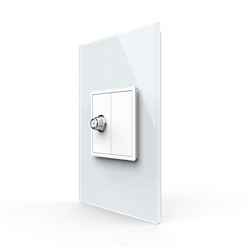 Livolo White Satellite Plug Toughened Pearl Glass Panel Socket Us/Au Standard,807200111 #TOP23