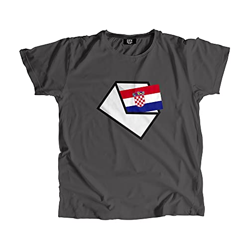 T-Shirt Croatia Mail Unisex pour Homme et Femme en Coton