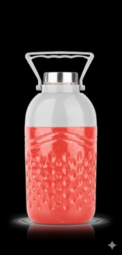 Image of Premium Insulated Sports Water Bottle with Integrated Handle - Double-Walled Thermal Jug for Hiking and Travel - Non-Slip Textured Exterior - Heavy-Duty Reusable Hydration Flask