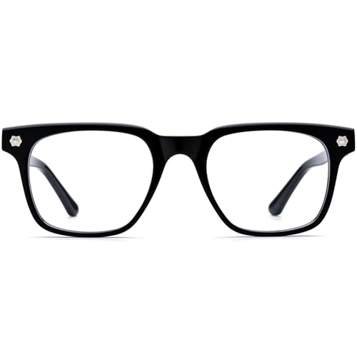 Image of HEPIDEM Acetate Glasses Frame Men Women Square Eyeglasses Optical Spectacles 9395