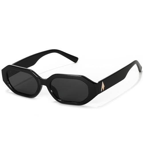 Retro Square Sunglasses for Women Men Trendy Small UV400 Sunglasses 10132