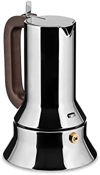 Alessi 9090/1 - Design Espresso Coffee Maker, Aluminum Body, Thermoplastic Resin Handle and Knob, 1 Cup