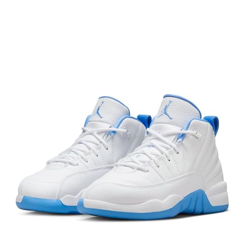 Jordan 12 Retro Preschool 'White & University Blue'2