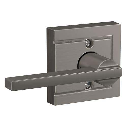 Image of SCHLAGE Latitude Non-Turning Dummy Door Handle, Reversible, Satin Nickel