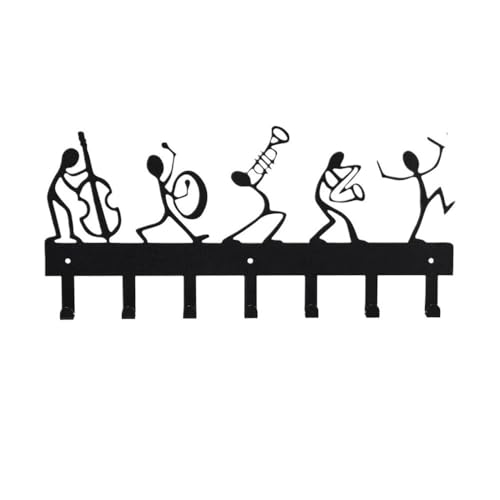 Xumh2024-3 Ganchos para colgar Llavero for pared de 11,81 pulgadas, soporte for llaves orquesta sinfónica Metal, gancho organizador, for, colgador